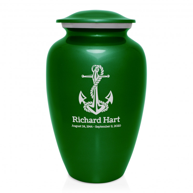 Boat Anchor Cremation Urn - Shamrock Green