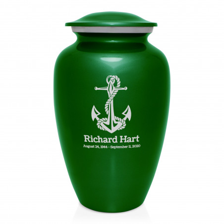 Boat Anchor Cremation Urn - Shamrock Green