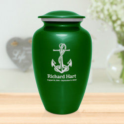 Boat Anchor Cremation Urn - Shamrock Green