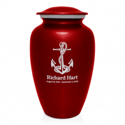Boat Anchor Cremation Urn - Ruby Red