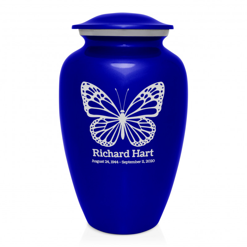 Butterfly Cremation Urn - Midnight Blue