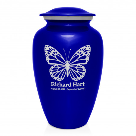 Butterfly Cremation Urn - Midnight Blue