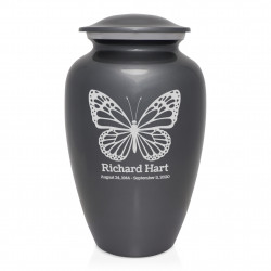 Butterfly Cremation Urn - Gunmetal Gray