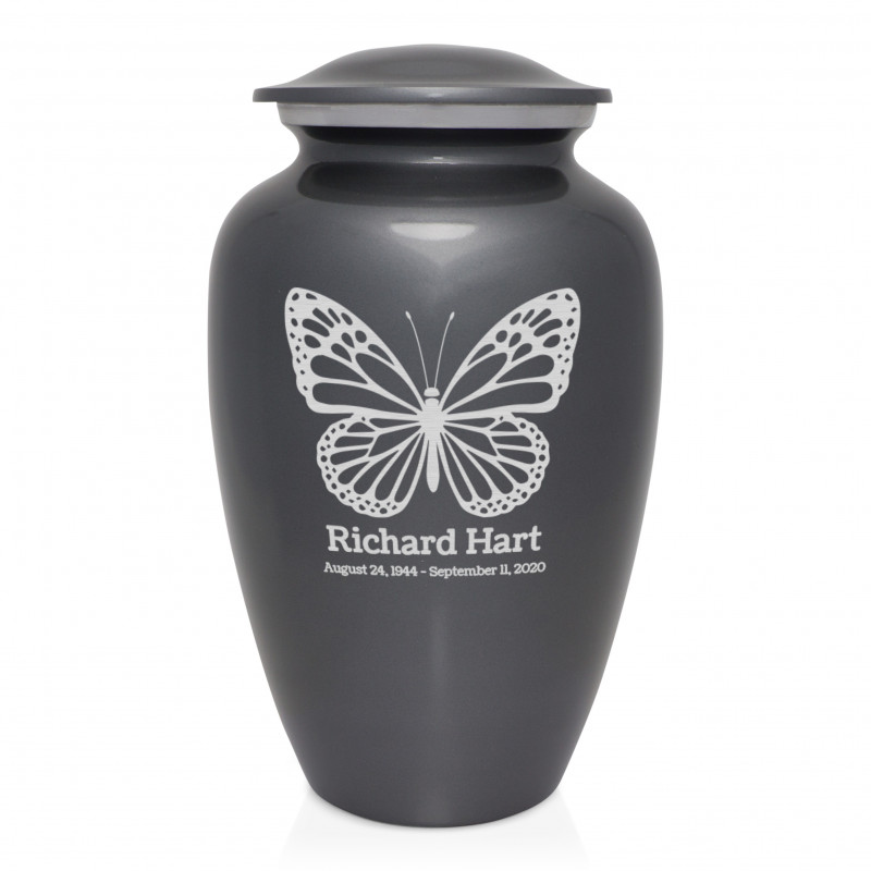 Butterfly Cremation Urn - Gunmetal Gray