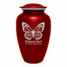 Butterfly Cremation Urn - Ruby Red