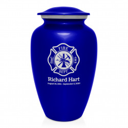 Firefighter Cremation Urn - Midnight Blue