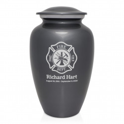 Firefighter Cremation Urn - Gunmetal Gray