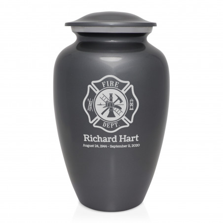 Firefighter Cremation Urn - Gunmetal Gray