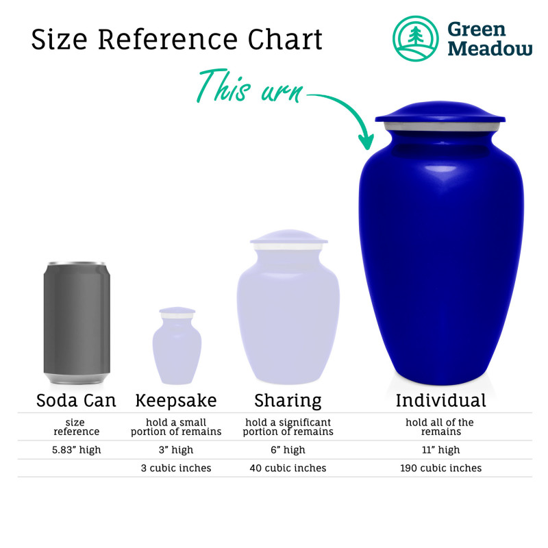 Owl Cremation Urn - Midnight Blue