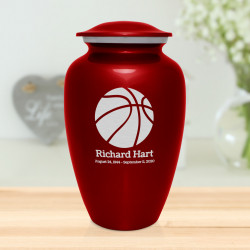 Basketball Cremation Urn - Ruby Red