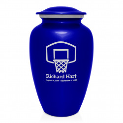 Basketball Hoop Cremation Urn - Midnight Blue
