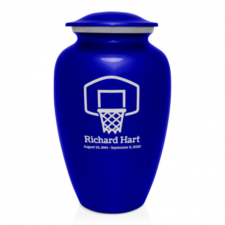 Basketball Hoop Cremation Urn - Midnight Blue