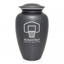 Basketball Hoop Cremation Urn - Gunmetal Gray