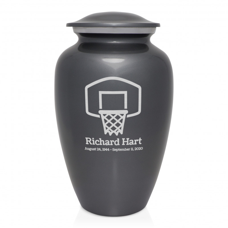 Basketball Hoop Cremation Urn - Gunmetal Gray