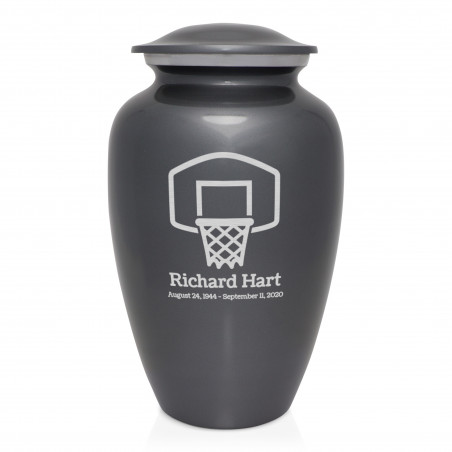 Basketball Hoop Cremation Urn - Gunmetal Gray