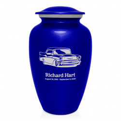 Classic Car Cremation Urn - Midnight Blue