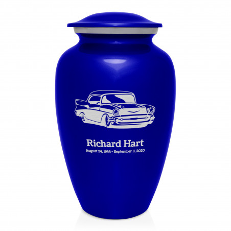 Classic Car Cremation Urn - Midnight Blue