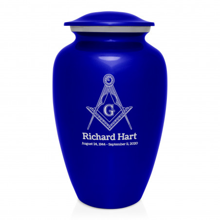 Masonic Cremation Urn - Midnight Blue