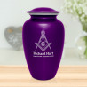 Masonic Cremation Urn - Purple Luster