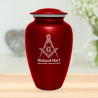 Masonic Cremation Urn - Ruby Red