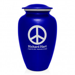 Peace Cremation Urn - Midnight Blue