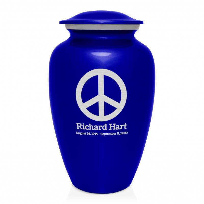 Peace Cremation Urn - Midnight Blue