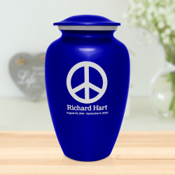 Peace Cremation Urn - Midnight Blue