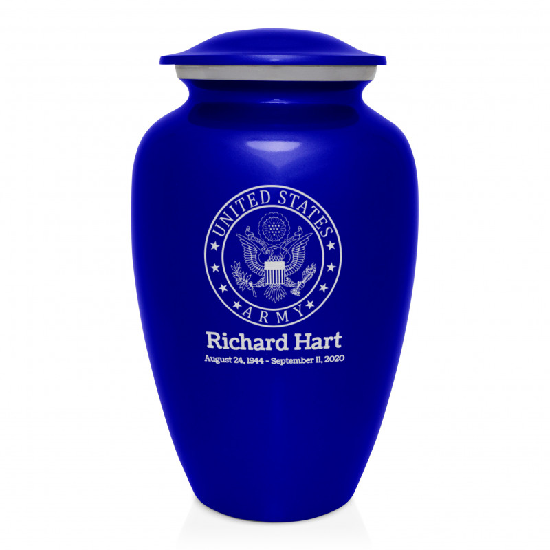 Army Cremation Urn - Midnight Blue