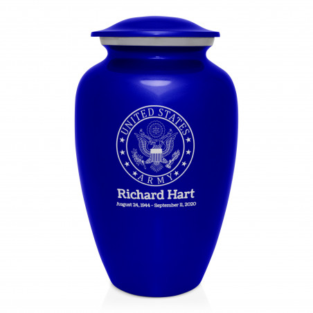 Army Cremation Urn - Midnight Blue