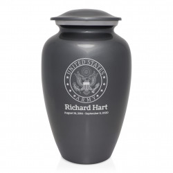 Army Cremation Urn - Gunmetal Gray