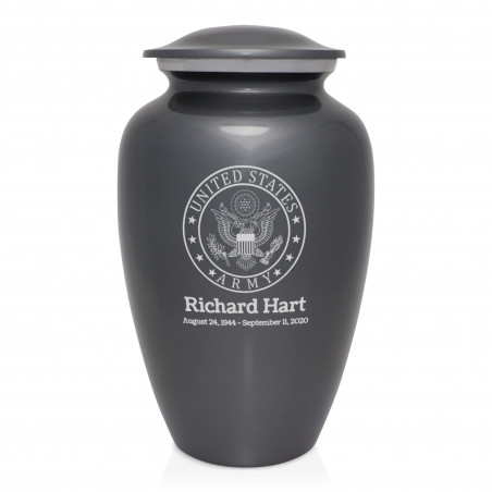 Army Cremation Urn - Gunmetal Gray