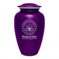 Army Cremation Urn - Purple Luster