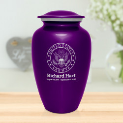 Army Cremation Urn - Purple Luster