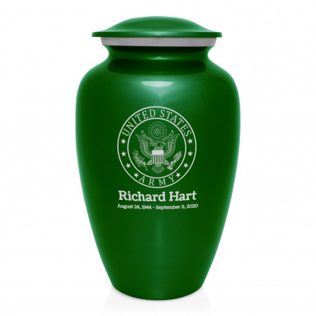 Army Cremation Urn - Shamrock Green