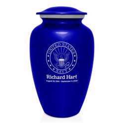 Navy Cremation Urn - Midnight Blue