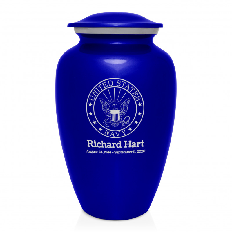 Navy Cremation Urn - Midnight Blue