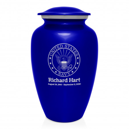 Navy Cremation Urn - Midnight Blue