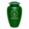 Navy Cremation Urn - Shamrock Green