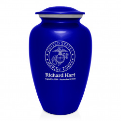 Marine Corps Cremation Urn - Midnight Blue