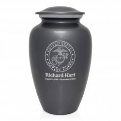Marine Corps Cremation Urn - Gunmetal Gray