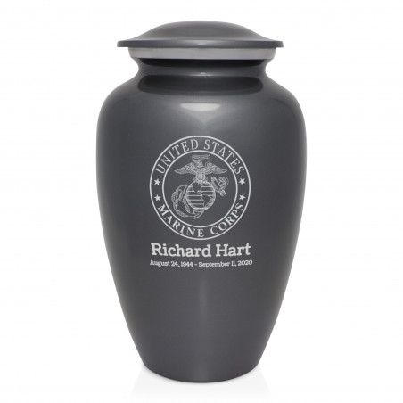 Marine Corps Cremation Urn - Gunmetal Gray