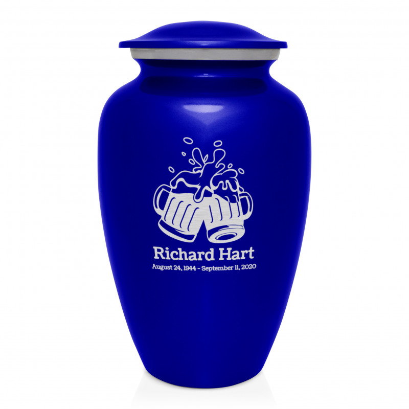 Beer Cremation Urn - Midnight Blue