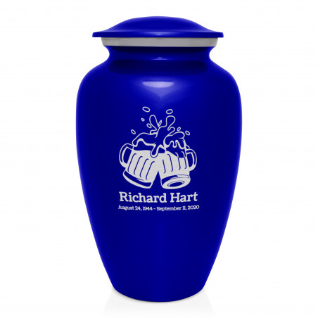 Beer Cremation Urn - Midnight Blue
