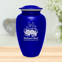 Beer Cremation Urn - Midnight Blue