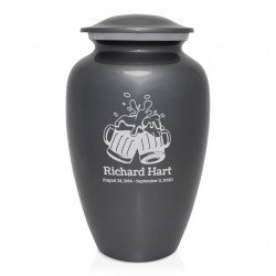Beer Cremation Urn - Gunmetal Gray