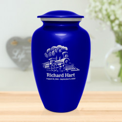 Train Cremation Urn - Midnight Blue