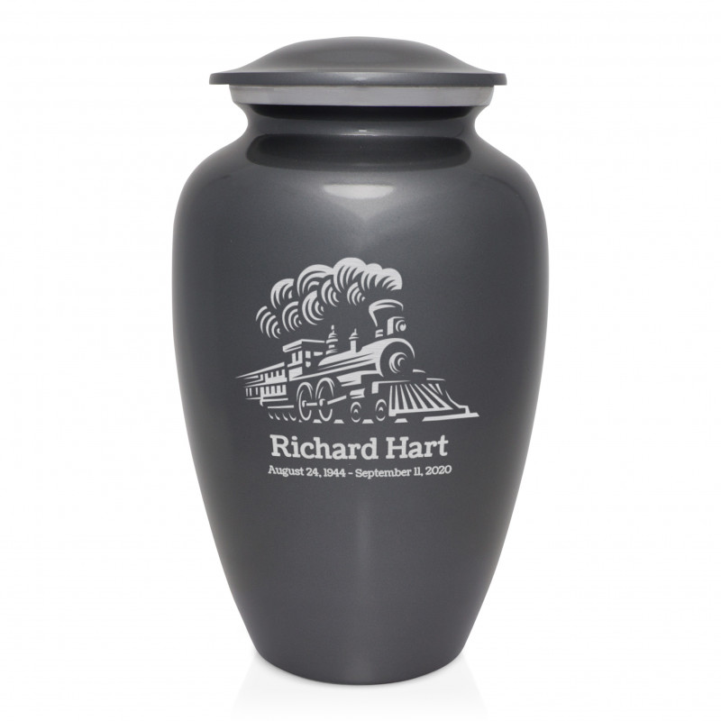 Train Cremation Urn - Gunmetal Gray