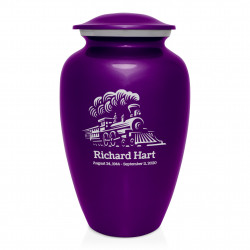 Train Cremation Urn - Purple Luster