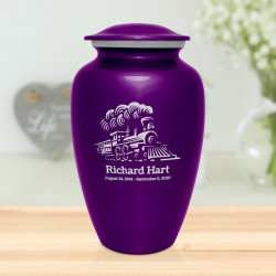 Train Cremation Urn - Purple Luster
