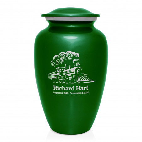 Train Cremation Urn - Shamrock Green